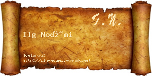 Ilg Noémi névjegykártya
